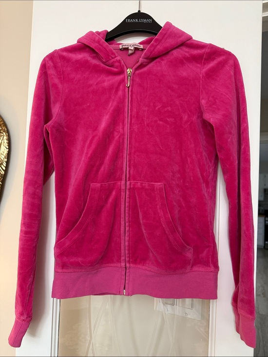 Juicy Couture Pants - Vintage Juicy Couture Bright Pink Velour Zip Hoodie Track Suit